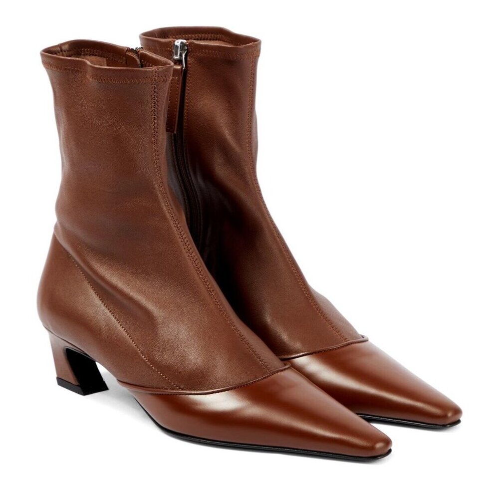Acne Studios Ankle Boots Cognac Brown Leather